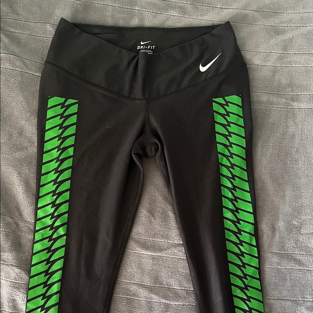 Nike Oregon Ducks Black and Green Women's Leggings